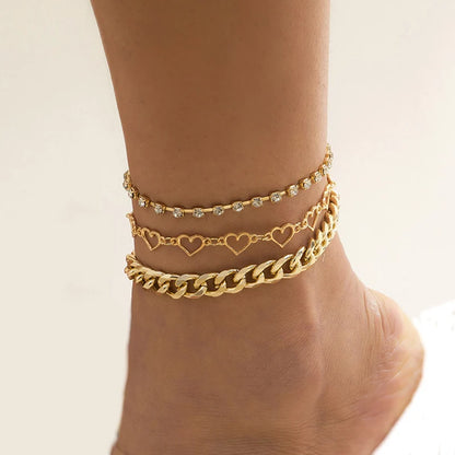 Sunlit Tides Layered Anklets & Barefoot Jewelry