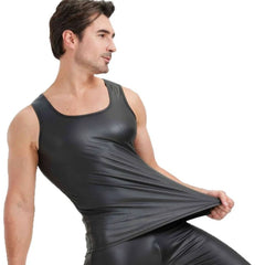 Midnight Pulse Faux Leather Tank